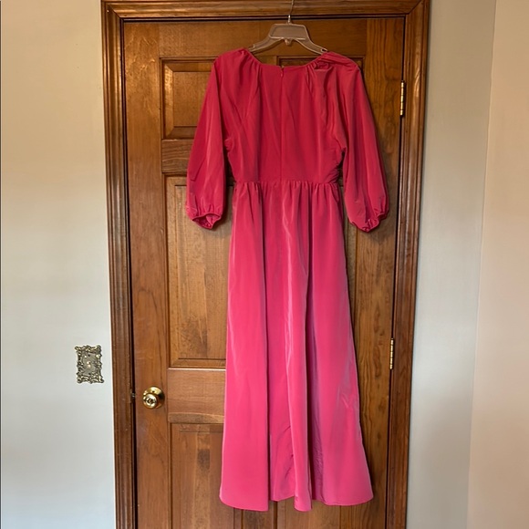 Pink Embellished Ruffled Gown - Picture 3 of 9